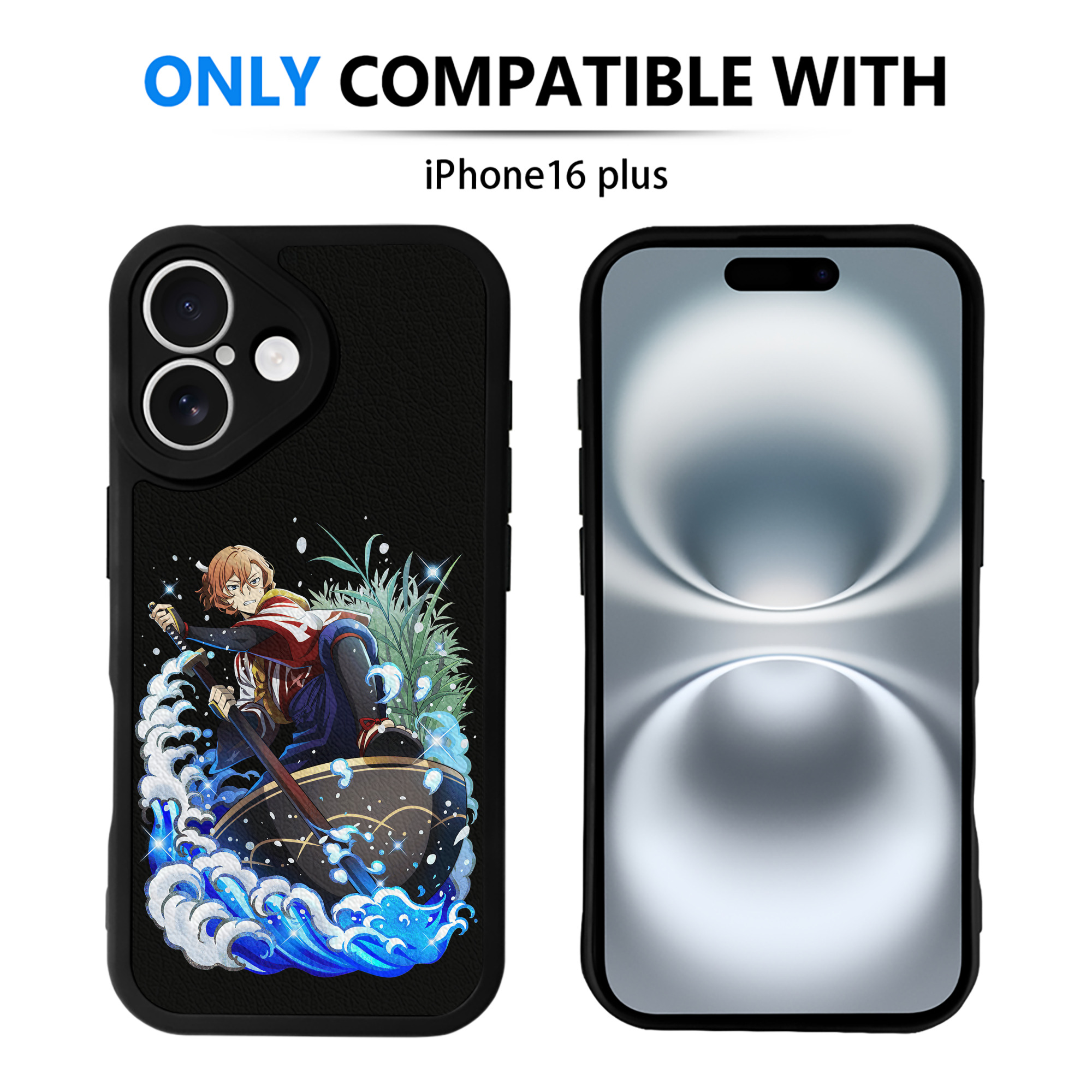 （画像用） 文豪ストレイドッグス Bungo Stray Dogs 【iPhone 16シリーズ対応】シリコンスマホケース（レザー調） 材質：シリコン